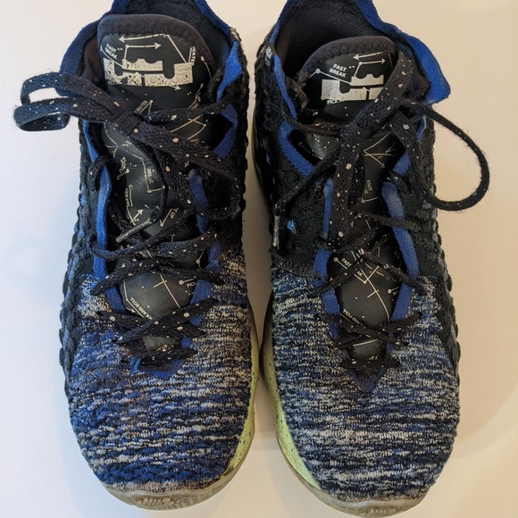 Nike Lebron XVII 17 GS Constellations Deep Royal Blue Green BQ5594-407 6Y - Picture 6 of 8